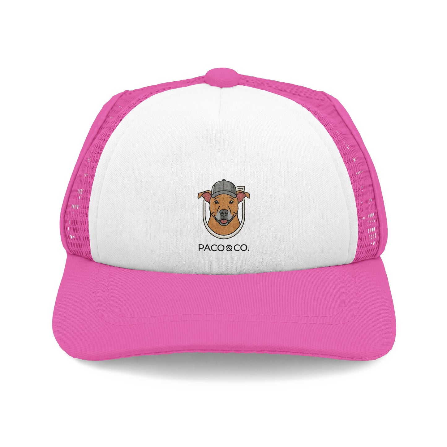 Dog Foam Trucker Hat - Cute Smiling Pup Logo Mesh Cap