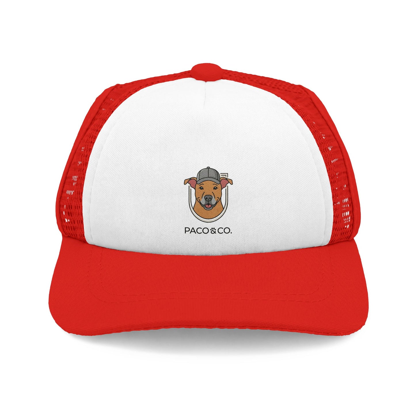 Dog Foam Trucker Hat - Cute Smiling Pup Logo Mesh Cap
